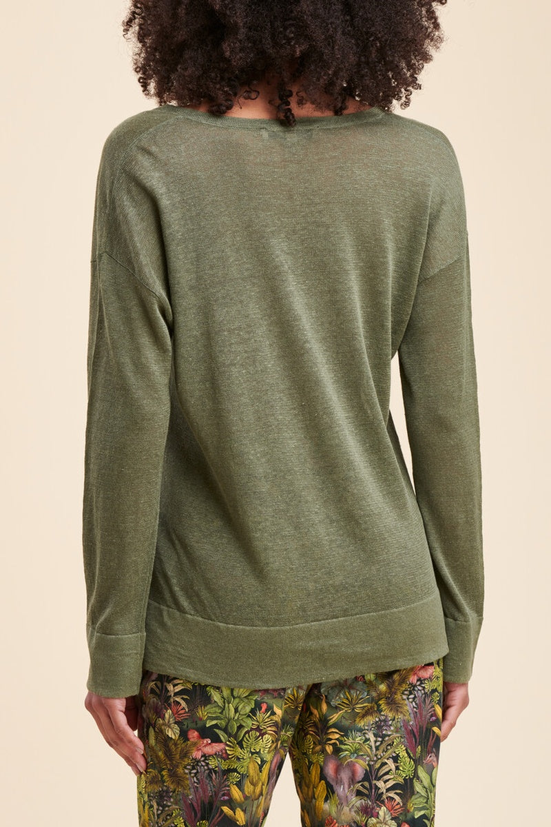 Pull En Lin Pasti Kaki