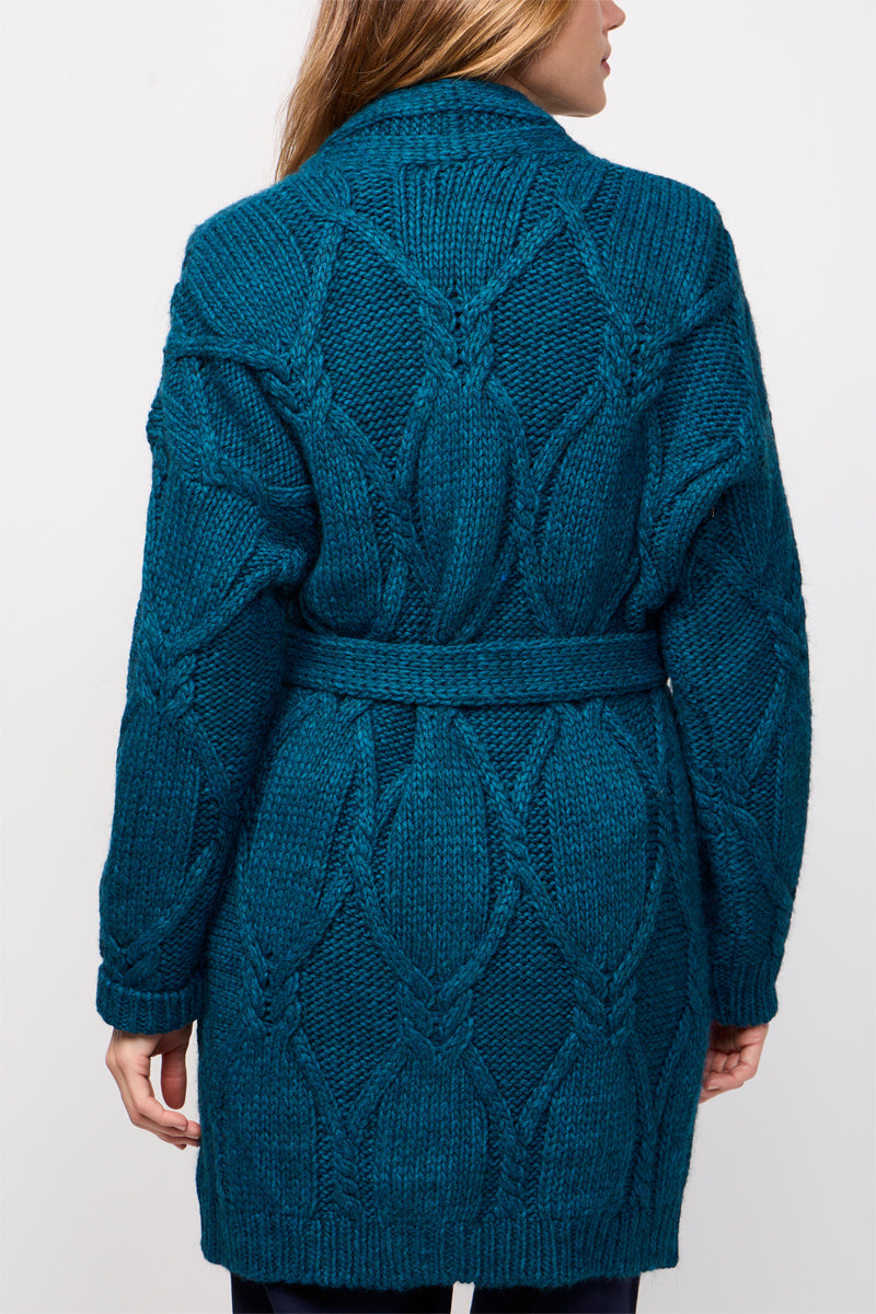 Gilet Long Renal Bleu Paon