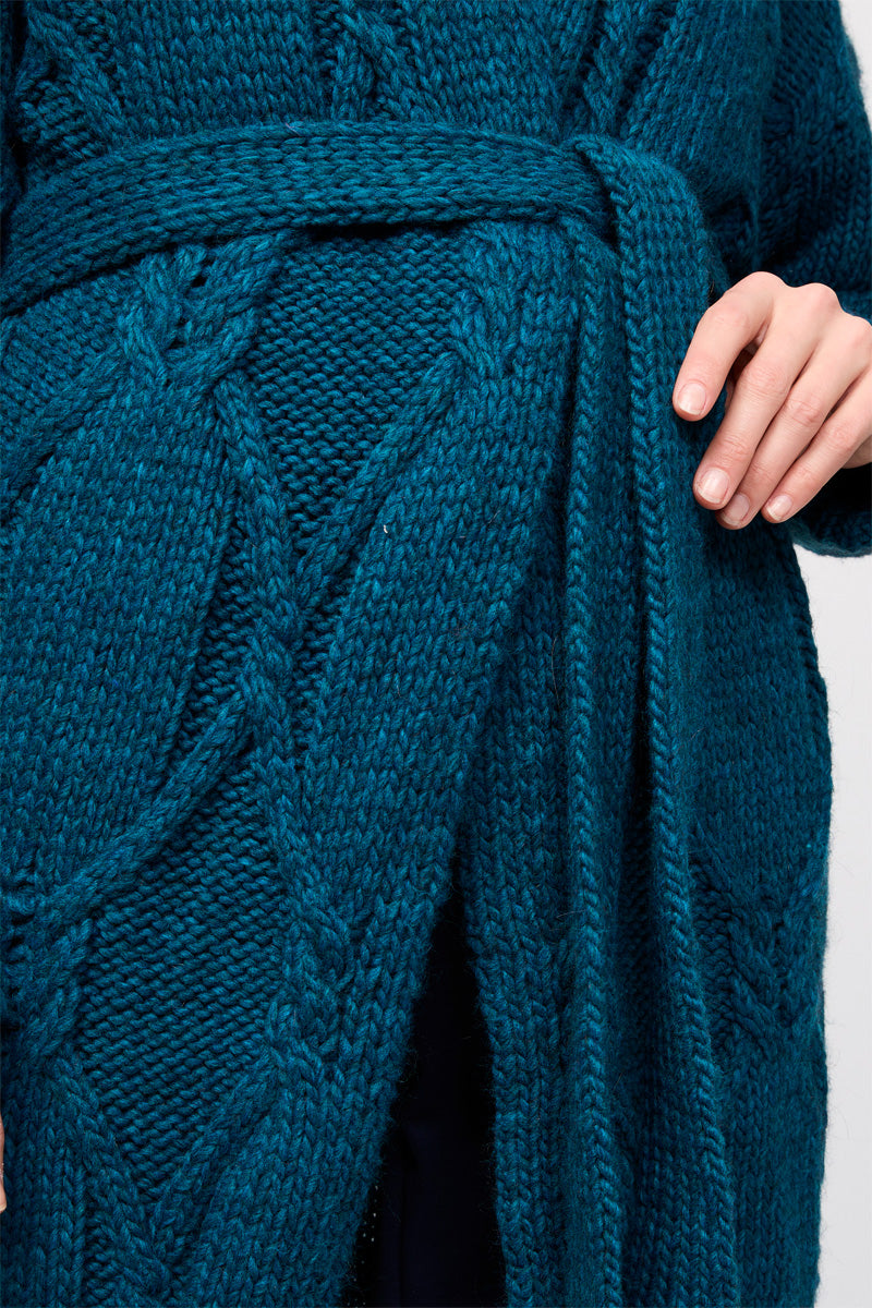 Gilet Long Renal Bleu Paon