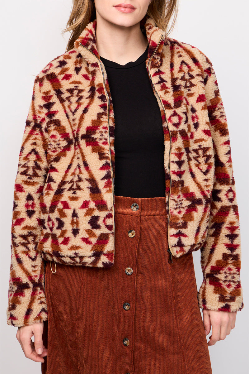 Veste Rango Beige Et Rouge