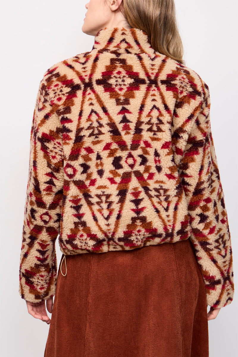 Veste Rango Beige Et Rouge