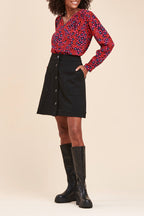 Jupe Droite Taille Haute Polara Noir