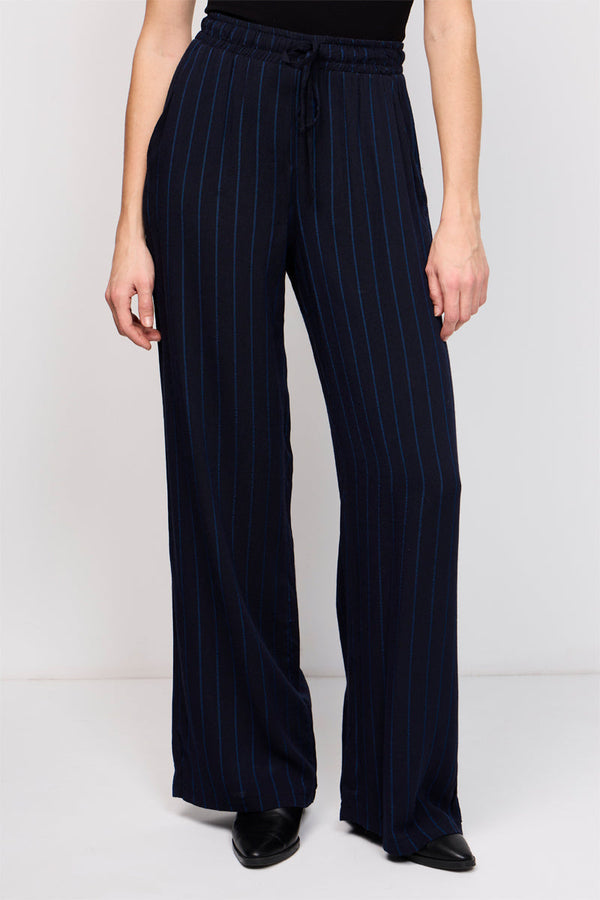 Pantalon Wide Legs Bacchia Bleu Marine