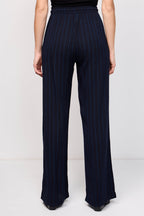 Pantalon Wide Legs Bacchia Bleu Marine