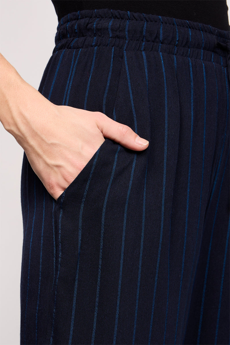 Pantalon Wide Legs Bacchia Bleu Marine