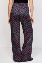 Pantalon Wide Legs Bacchia Bleu Et Rouge
