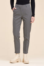 Chino Taille Haute Billy Noir Et Écru