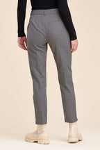 Chino Taille Haute Billy Noir Et Écru