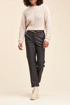 Chino Taille Haute Billy Anthracite Chiné