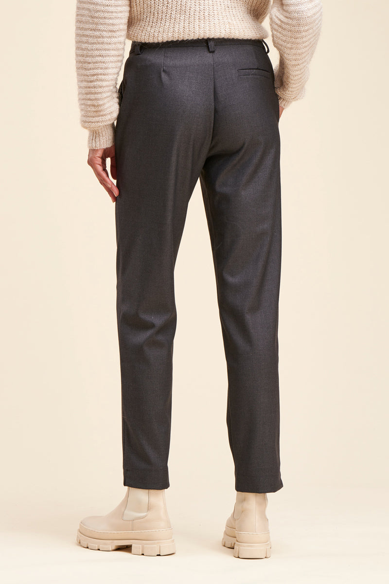 Chino Taille Haute Billy Anthracite Chiné