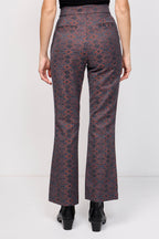 Pantalon Flare Rave Bleu Et Orange