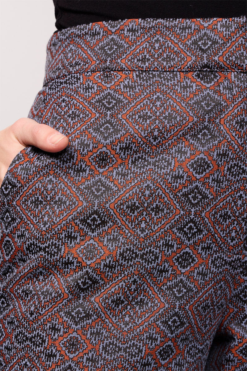 Pantalon Flare Rave Bleu Et Orange