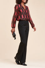 Pantalon Flare Taille Haute Recall Noir