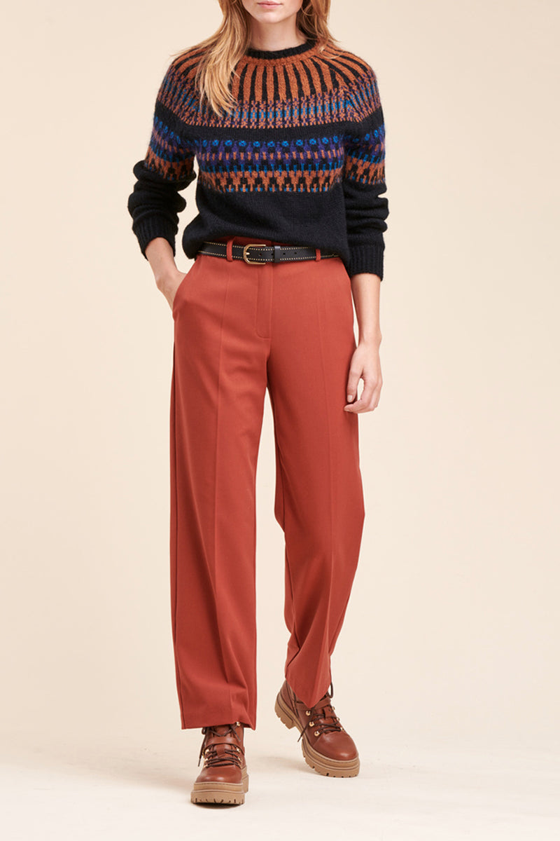 Chino Taille Haute Ryobi Rouge Brique