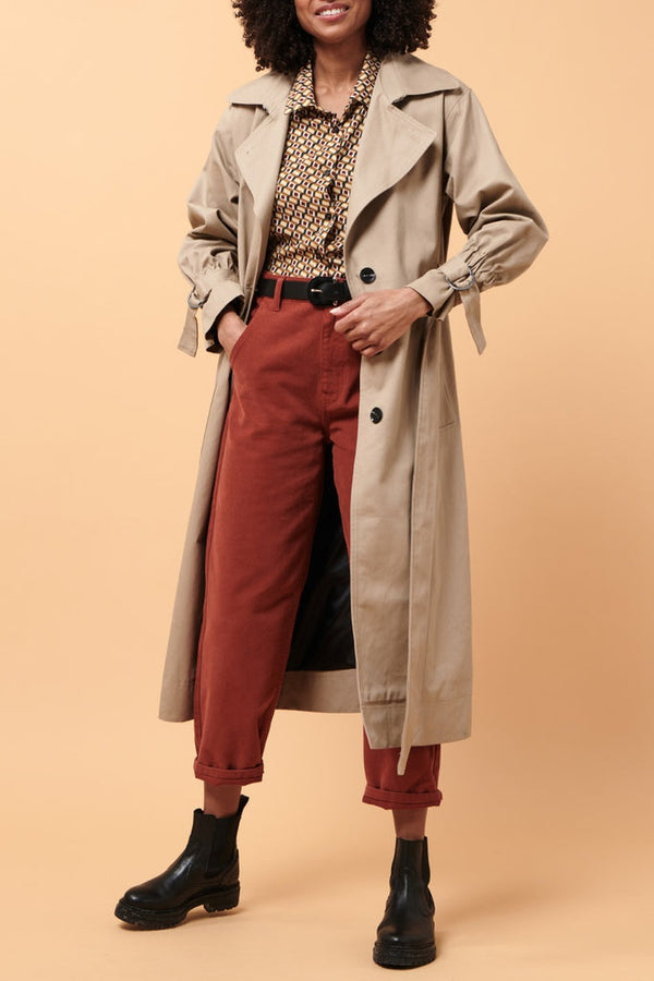 La Fée Maraboutée - Trench En Coton Biologique Billie Marron