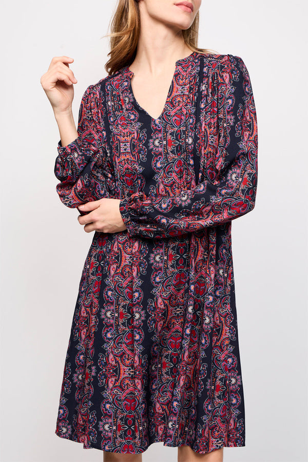 Robe Droite Changal Rouge Et Violet