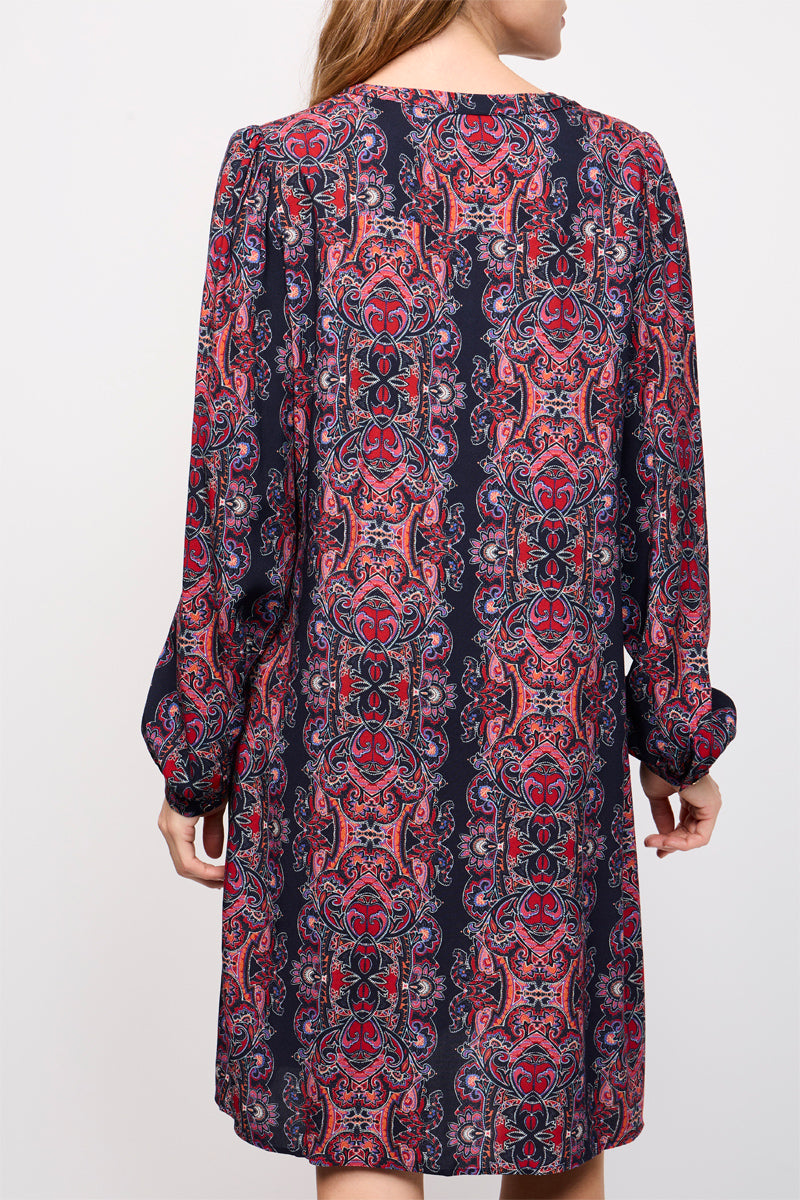 Robe Droite Changal Rouge Et Violet