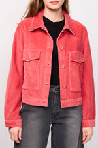 Veste En Velours Côtelé Papete Rouge Brique