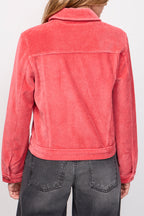 Veste En Velours Côtelé Papete Rouge Brique