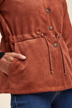 Veste En Velours Côtelé Redjo Marron