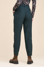 Pantalon Carotte 7/8 Taille Haute Billy - Vert Foncé