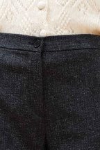 Pantalon Flare Taille Haute Celeri Gris Foncé Chiné