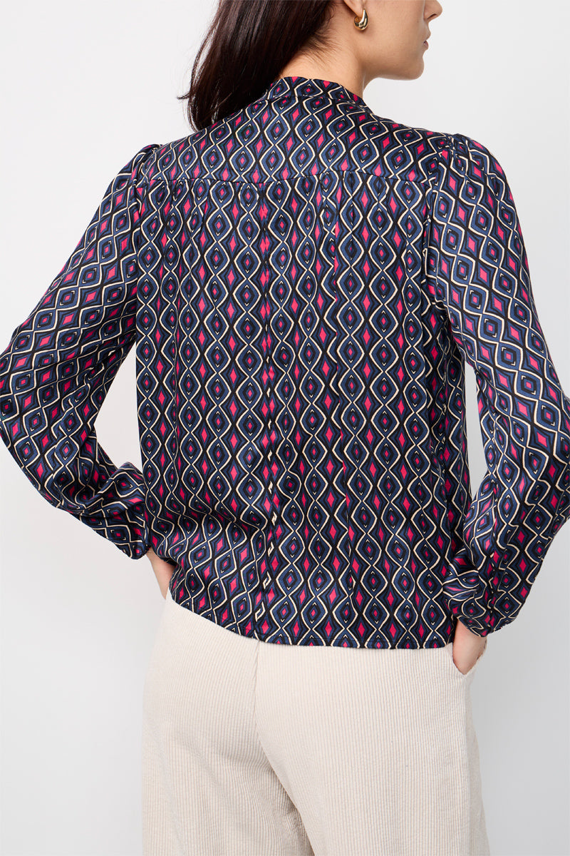 Blouse Cadona Bleu Foncé