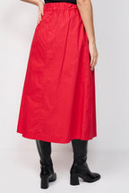 Jupe Midi Pegga Rouge Vermillon