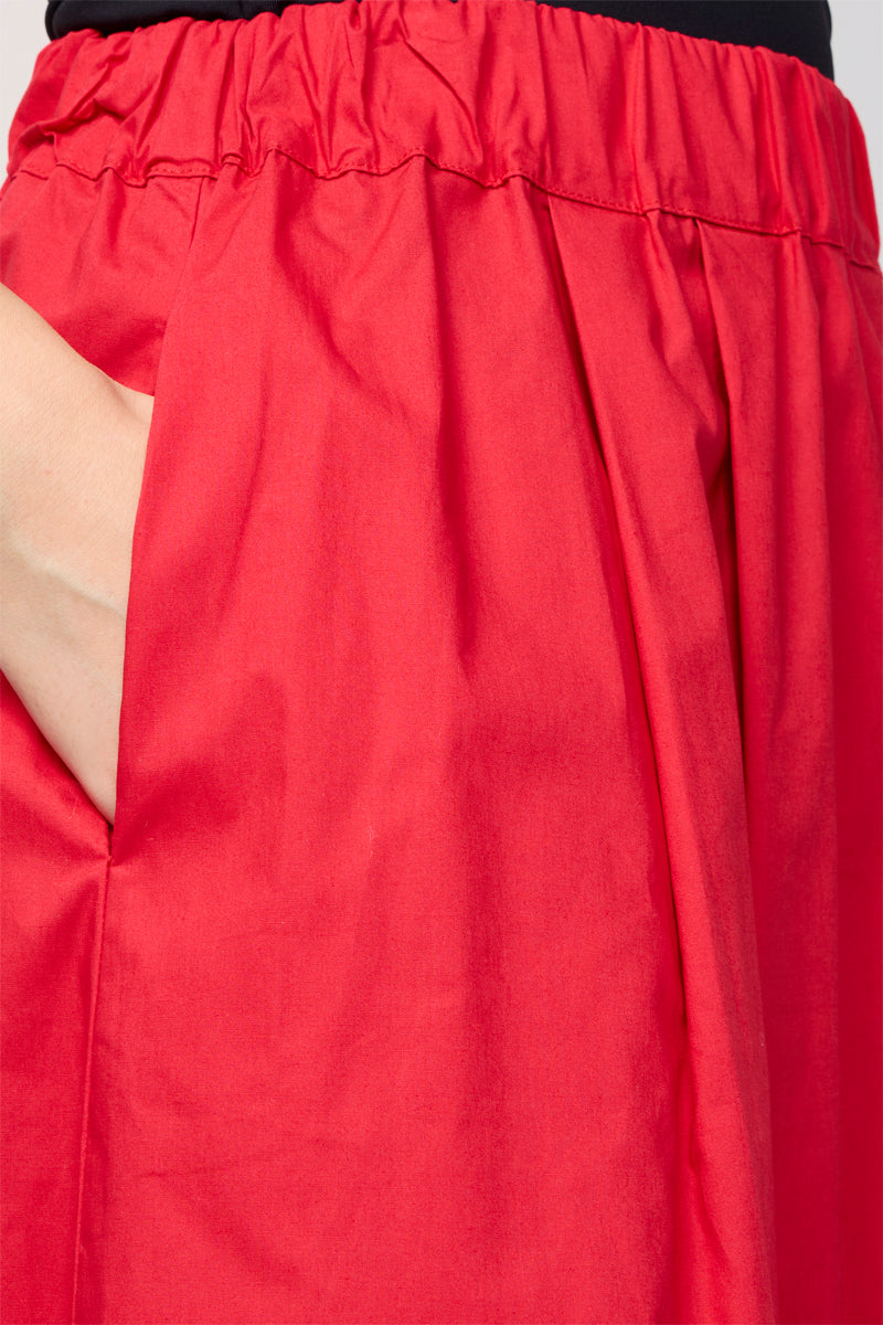 Jupe Midi Pegga Rouge Vermillon