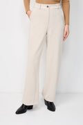 Pantalon Flare En Velours Côtelée Blandin Ecru