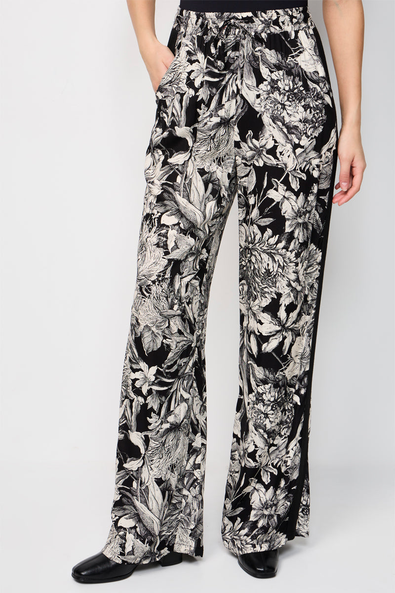 Pantalon Casual Ramia Noir Et Blanc