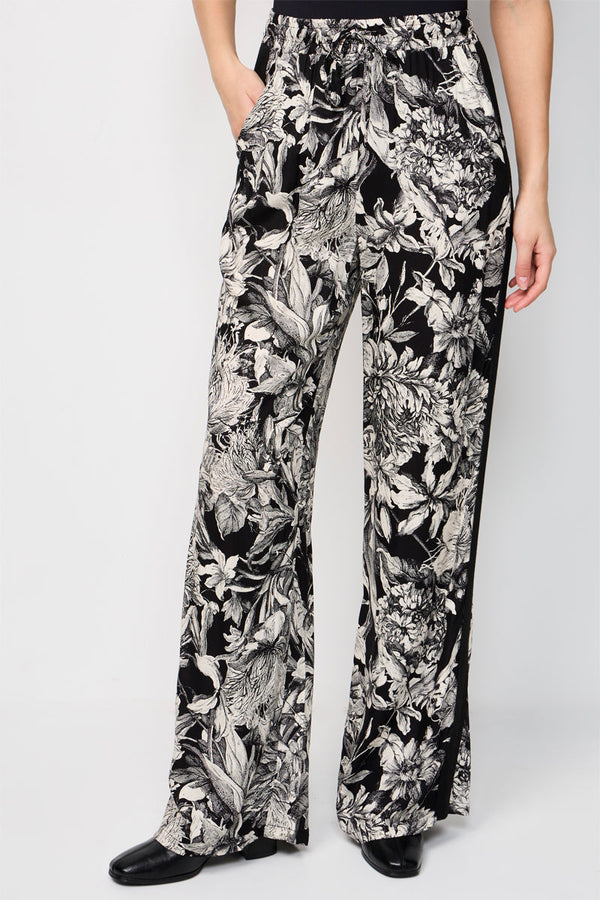 Pantalon Casual Ramia Noir Et Blanc
