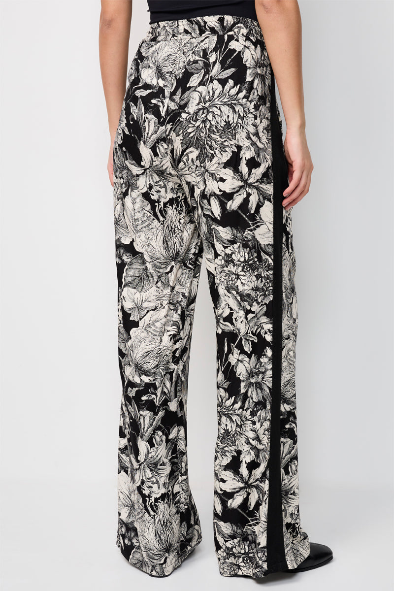 Pantalon Casual Ramia Noir Et Blanc