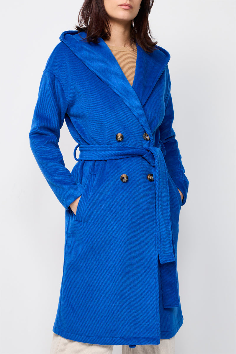 Manteau À Capuche Riquet Bleu Roi