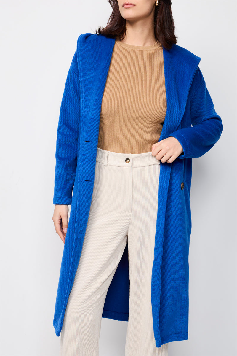 Manteau À Capuche Riquet Bleu Roi