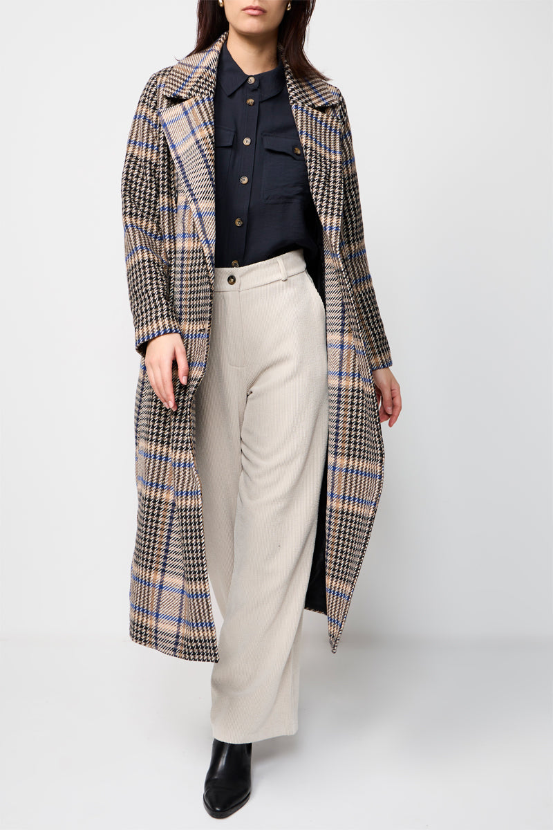 Manteau Long À Col Tailleur Ramone Taupe