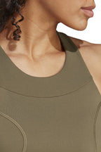 Adidas - Brassière De Running Push-Up Run Kaki - Femme