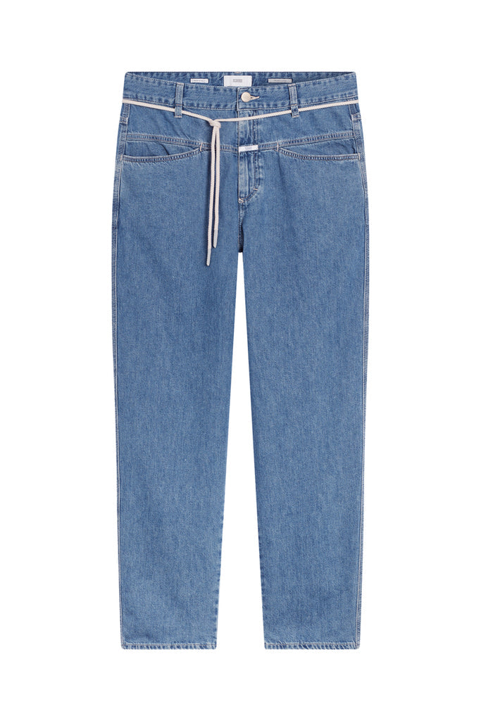 Closed - Jean Relaxed Taille Haute En Coton Biologique - Bleu Clair - Femme