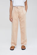 Closed - Pantalon Relaxed En Lin En Coton Biologique - Beige - Femme