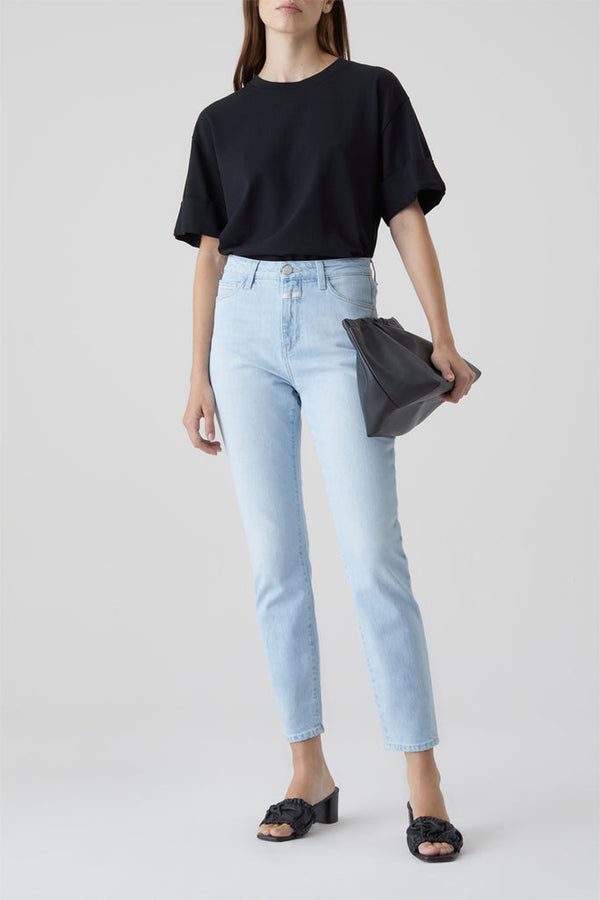 Closed - Jean Slim En Coton Biologique - Bleu Clair - Femme