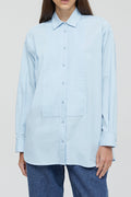 Closed - Chemisier En Coton Biologique - Ciel - Femme