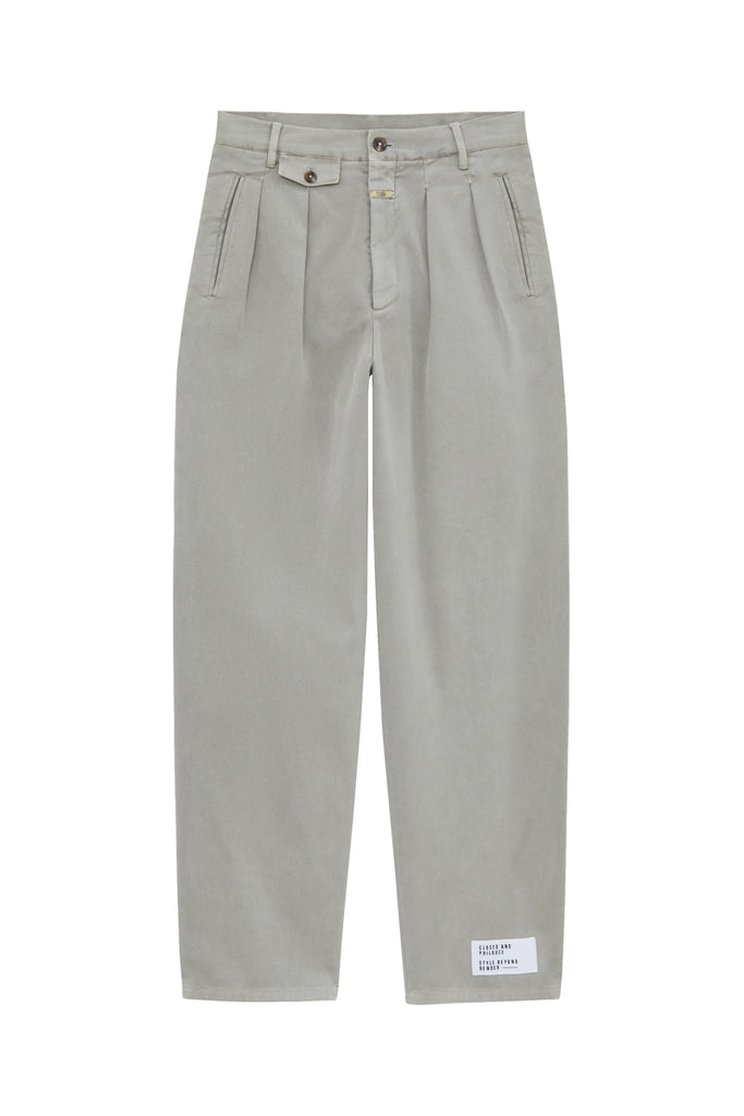 Closed - Pantalon Loose En Coton Biologique Gris - Homme