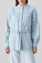 Closed - Chemisier Regular En Jean Et Coton Biologique - Bleu Clair - Femme