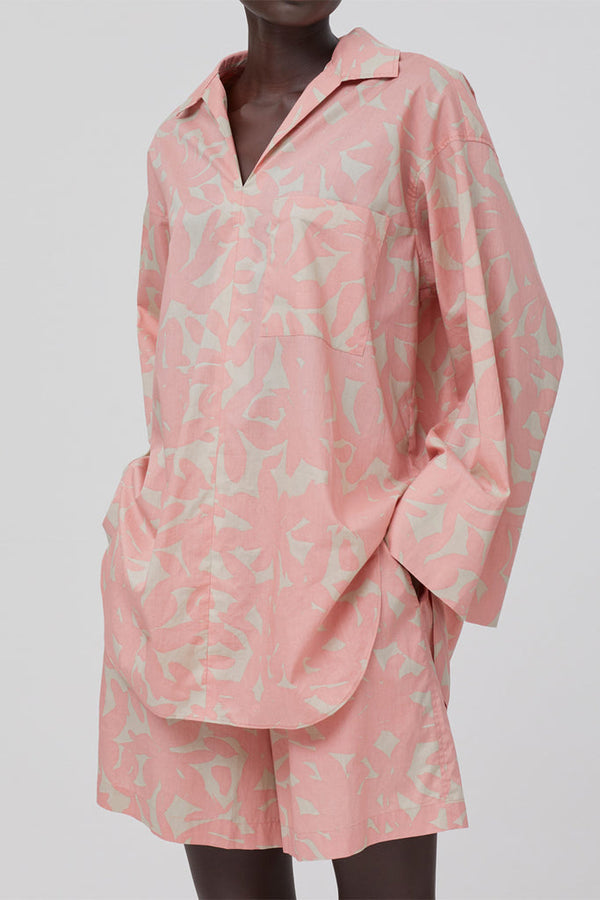 Closed - Chemisier En Coton Biologique - Rose Et Écru - Femme