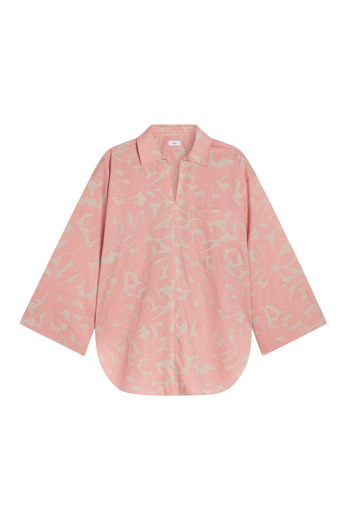 Closed - Chemisier En Coton Biologique - Rose Et Écru - Femme