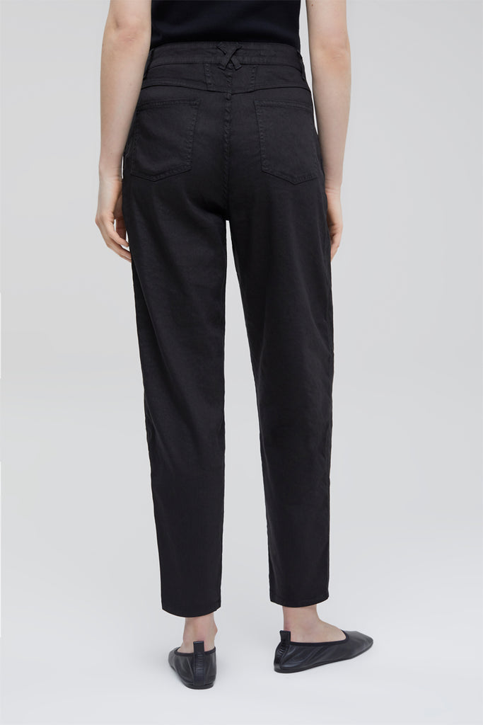 Closed - Pantalon En Lin - Noir - Femme