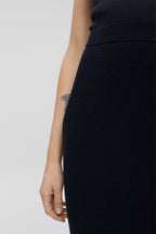 Closed - Jupe Midi En Laine Et Cachemire - Noir - Femme