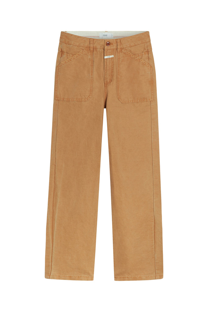 Closed - Pantalon Relaxed En Lin - Marron - Femme