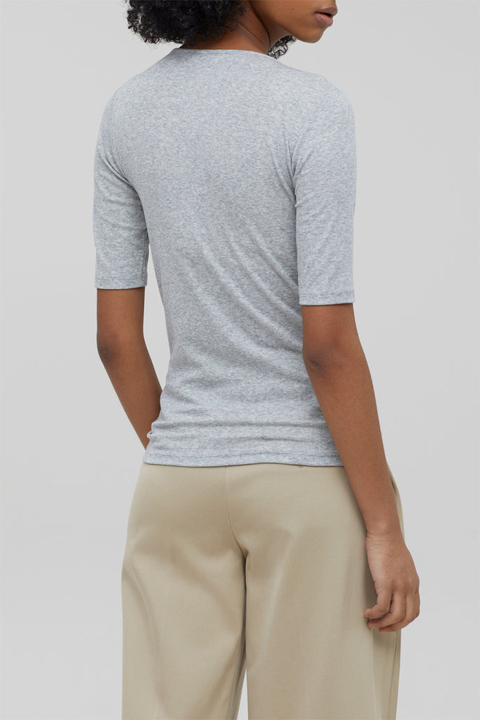 Closed - T-Shirt Slim - Gris - Femme
