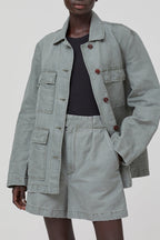 Closed - Veste Regular En Lin - Gris - Femme